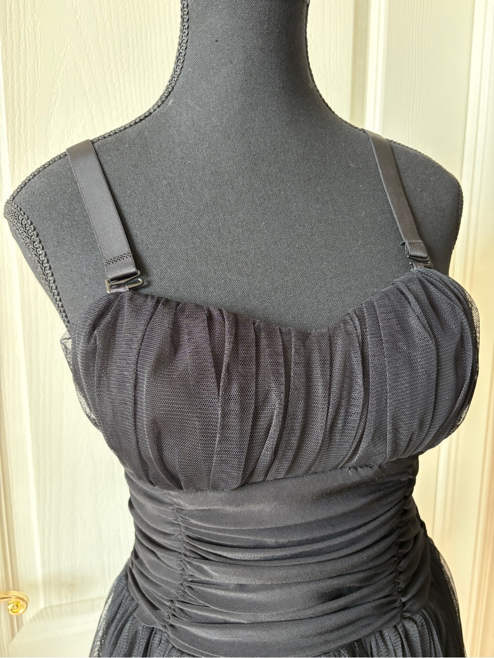 LBD Ruched Tulle Mini Dress - Picture 2 of 5